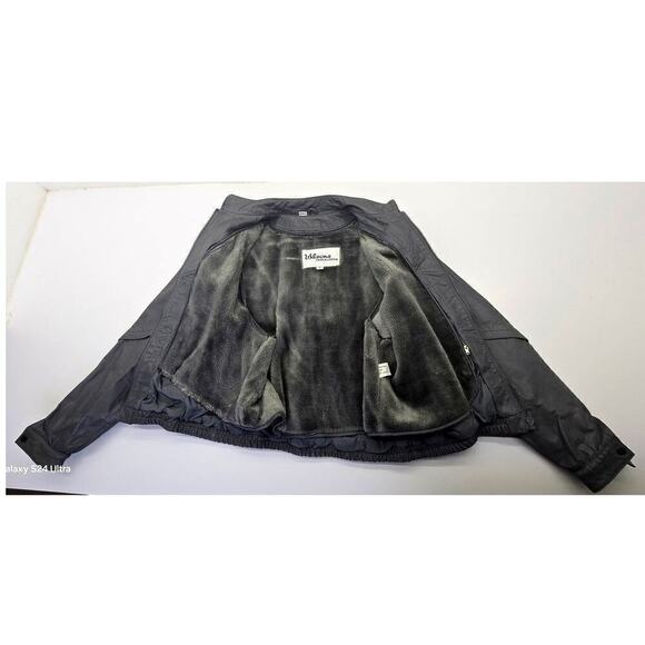 Vintage Wilsons Gray Leather V Jacket Detachable Plush Liner Women's 12 (Small) - Picture 4 of 9